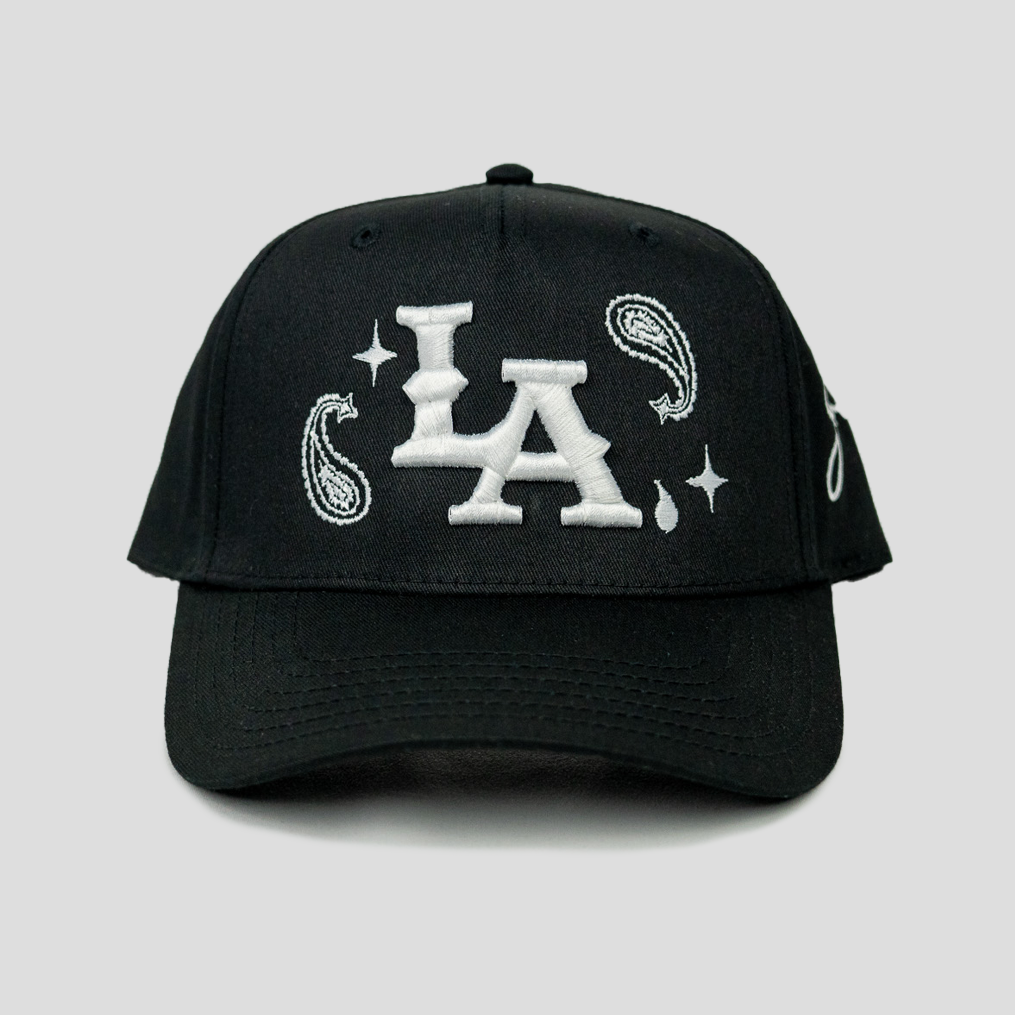 LA Paisley Snapback Hat (BLACK)